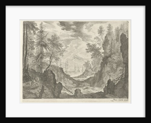 Wooded Landscape with waterfall, Aegidius Sadeler by Roelant Savery