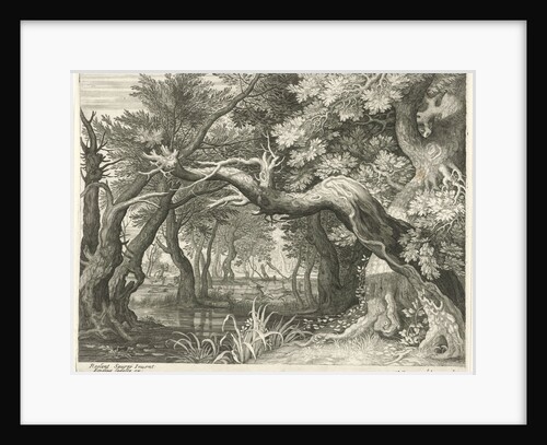 Deer hunting in a forest lake by Aegidius Sadeler