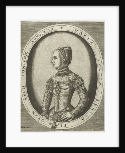 Portrait of Queen Mary I Stuart of Scotland, Frans Huys by Hieronymus Cock