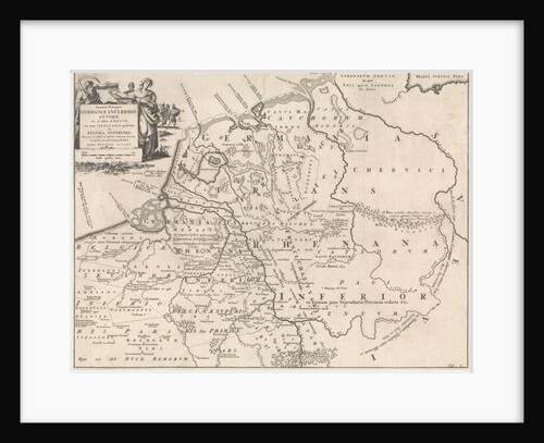 Historical map of the Netherlands at the time of the Frisians by Henricus Wetstein