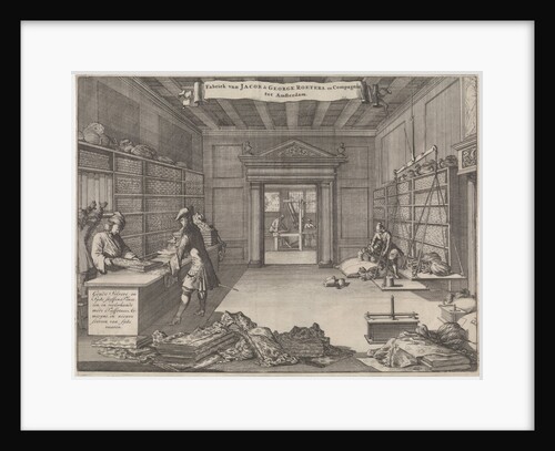 Address Card of Jacob George Roeters and Compagnie Amsterdam by Caspar Luyken