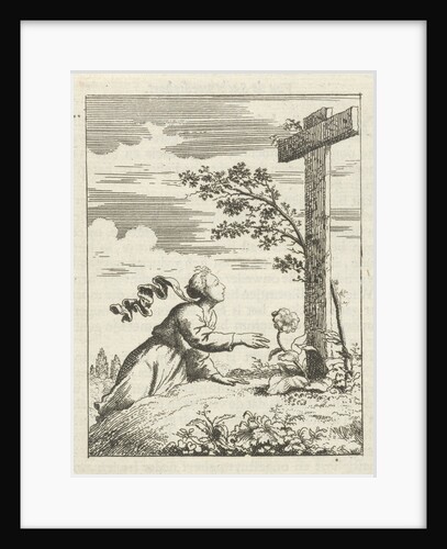 Personified soul for a cross on a hill by Pieter Arentsz II