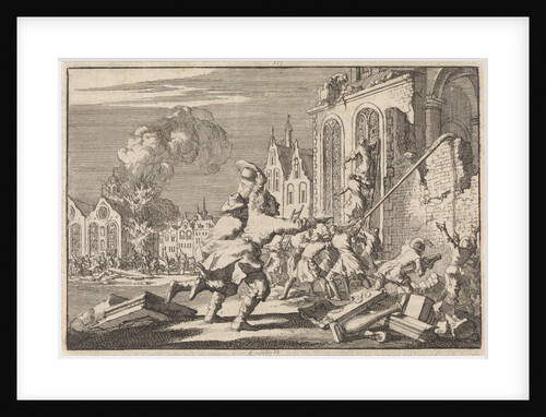 Destroy Catholic chapels in London, 1688 by Pieter van der Aa I