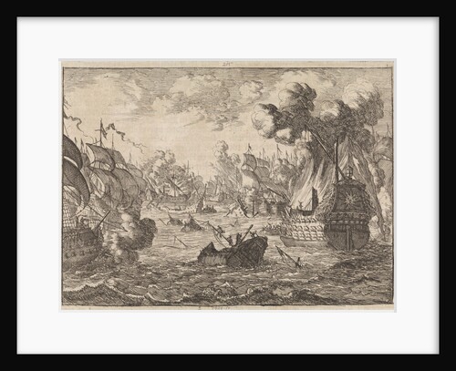 Battle of Cape La Hogue, 1692 by Pieter van der Aa I