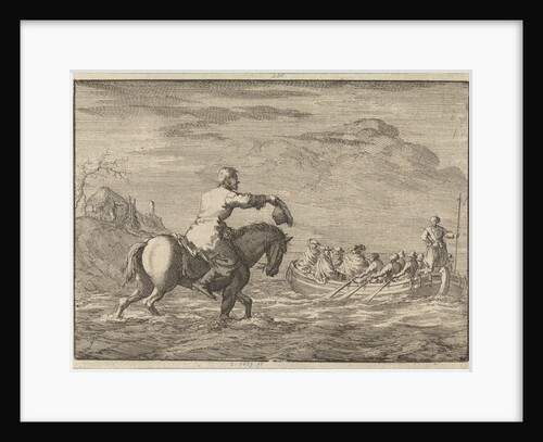 Arrival of William III near Oranje Polder in a rowing boat, 1691 by Pieter van der Aa I