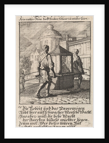 Carriers of a sedan, Caspar Luyken by Anonymous