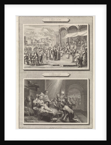 Census at Bethlehem and the adoration of the shepherds by Pieter Mortier