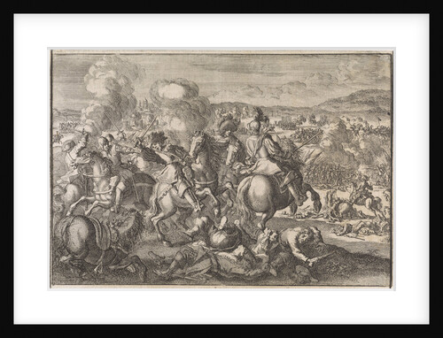 Death of King Gustavus Adolphus of Sweden during the battle of Lützen by Johann David Zunnern