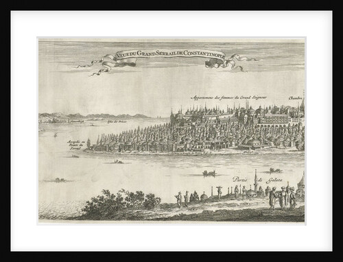 View of the palace of the sultan in Constantinople Istanbul Turkey by Pierre Rocolet