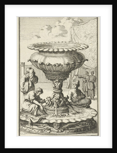 Copper laver or wash basin in the court of the Tabernacle by Willem Goeree