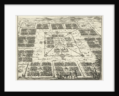 Tabernacle surrounded by camps of the twelve tribes of Israel by Willem Goeree