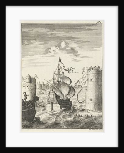 Conquest of Damietta and sailing on the chain by Jan Luyken