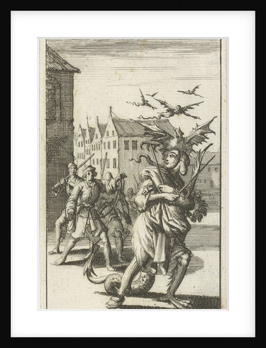 Sin chased by three men by Abraham Boekholt
