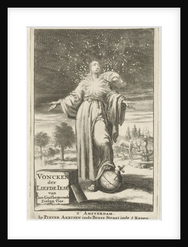 Woman with burning bosom looks skyward by Pieter Arentsz II