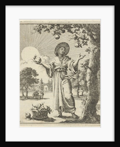 Woman collects fruits by Pieter Arentsz II