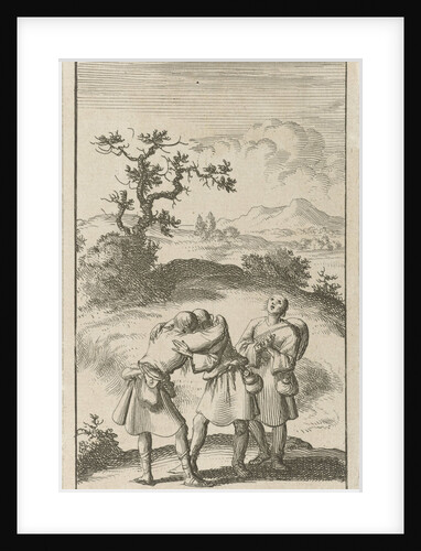 Three pilgrims say goodbye by Johannes Boekholt