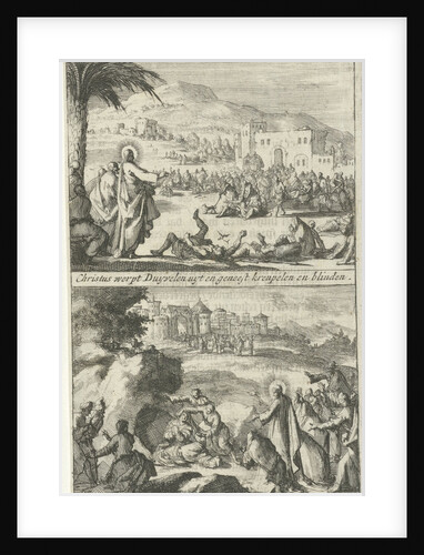 Christ heals the sick and the raising of Lazarus by Jan Claesz ten Hoorn