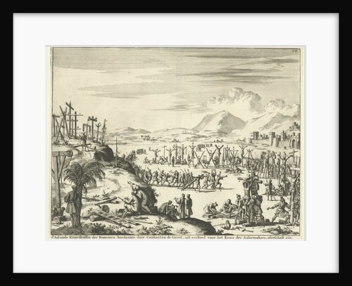 Crucifixion of convicts outside the city wall by Wilhelmus Goeree I