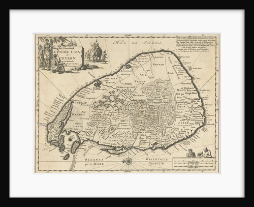 Map of Ceylon by Willem Broedelet