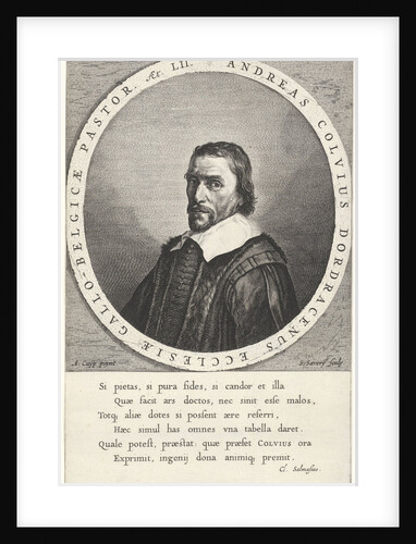 Portrait of the pastor Andreas Colvius by Claudius Salmasius