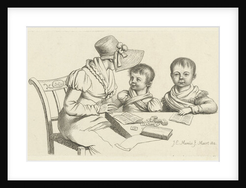 Woman and two children by Jacob Ernst Marcus