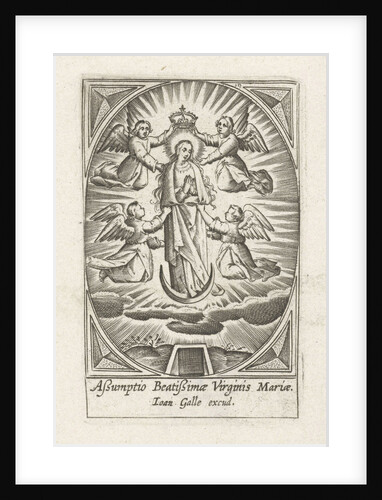 Maria on the crescent moon by Anonymous