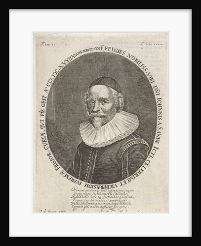 Portrait of the Advocate Johan van den Sande by Sydtse Rinnerts Arumtsma