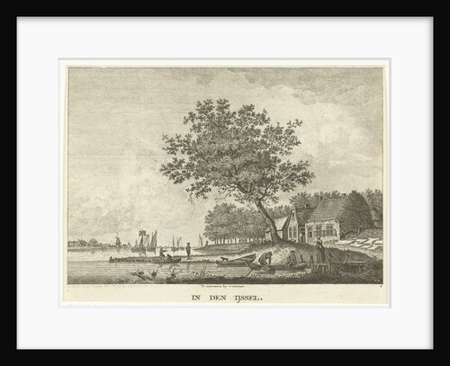 River view from the shore of the IJssel The Netherlands by Carel Frederik Bendorp I
