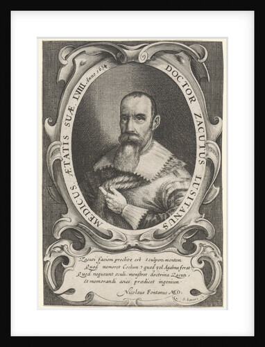 Portrait of the doctor Abraham Zacutus Lusitanus by Nicolaus Fontanus