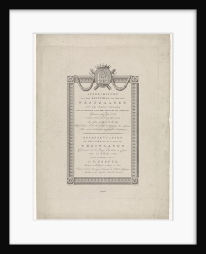 Title page for bundle images of the court in Westzaan The Netherlands by J.S. Creutz
