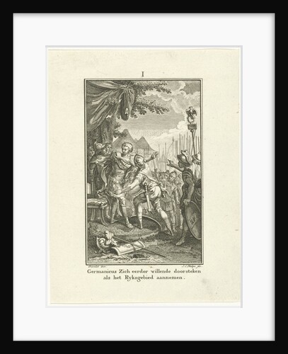 Germanicus trying to commit suicide by Jan Caspar Philips