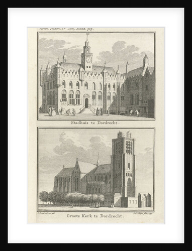 View of the city hall of Dordrecht by Jan Caspar Philips