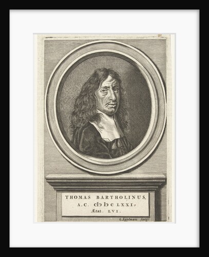 Portrait of Thomas Bartholinus at the age of 61 years by Henrich Dittmers