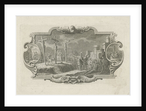 Cartouche with the crucifixion of Christ by Jan Caspar Philips