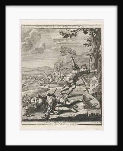 King Saul plunges in his sword by Jan Lamsvelt
