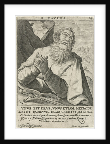 Apostle Paul by Crispijn van de Passe I
