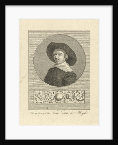 Portrait of Jan van der Heyden by Jacob Houbraken