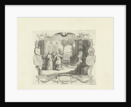 Vignette on the marriage of William de Neve Abrahamsz. and Geertruide de Bruin by Jan Caspar Philips