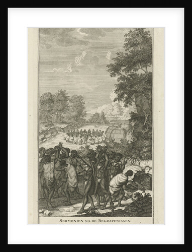 Ceremony after the funeral of a Hottentot by Jan Caspar Philips
