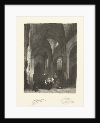 Service in a monastery by Johannes Bosboom