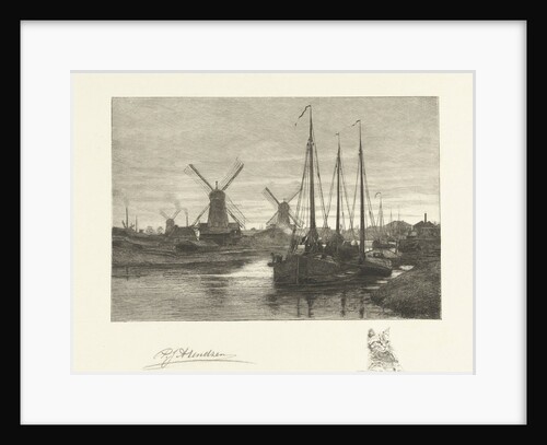 View of the Kattensloot Amsterdam by Petrus Johannes Arendzen