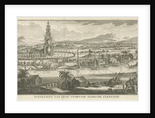Thai river landscape with corpse station Thailand by Adolf van der Laan