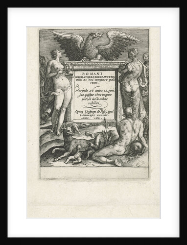 Title Post for a series of German emperors on horseback by Crispijn van de Passe I
