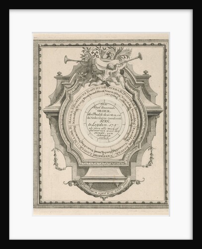 Ornamental sermon wiser for church attendance in Leiden The Netherlands by Noach van der Meer II