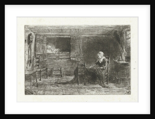 Two figures in an interior by copy