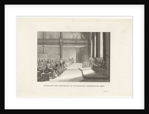 Church service of the Brethren in Zeist The Netherlands by Abraham Pietersz. Hulk
