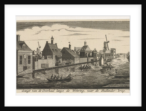 View of the watercourse towards the Stadlanderbrug Amsterdam by Gerardus Condet
