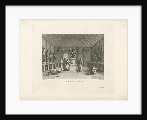 Interior of a Japanese temple by Caspar Jacobsz. Philips