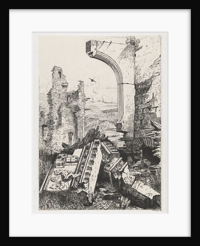 Ruin of castle Bourscheid by Martinus Antonius Kuytenbrouwer Jr