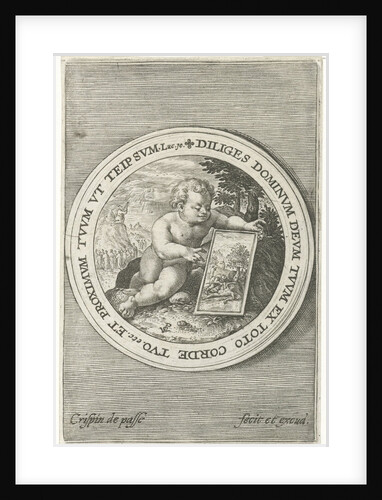 Putto with tablet by Crispijn van de Passe I